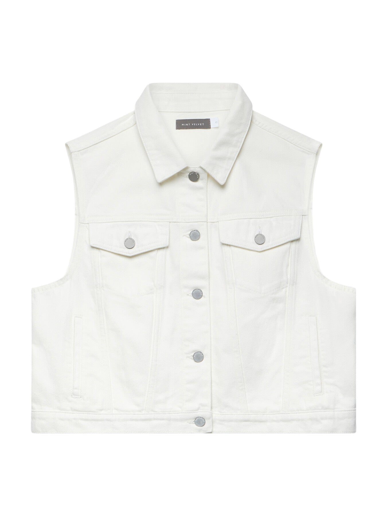 Cream Denim Waistcoat