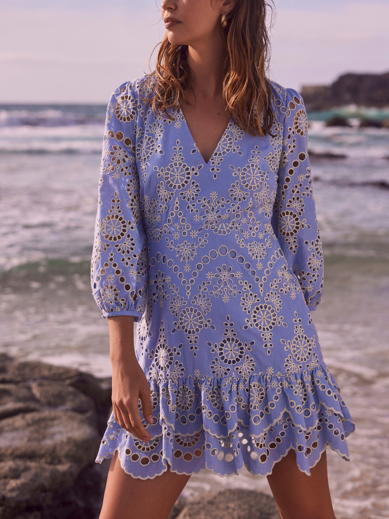 Broderie Anglaise Mini Dress