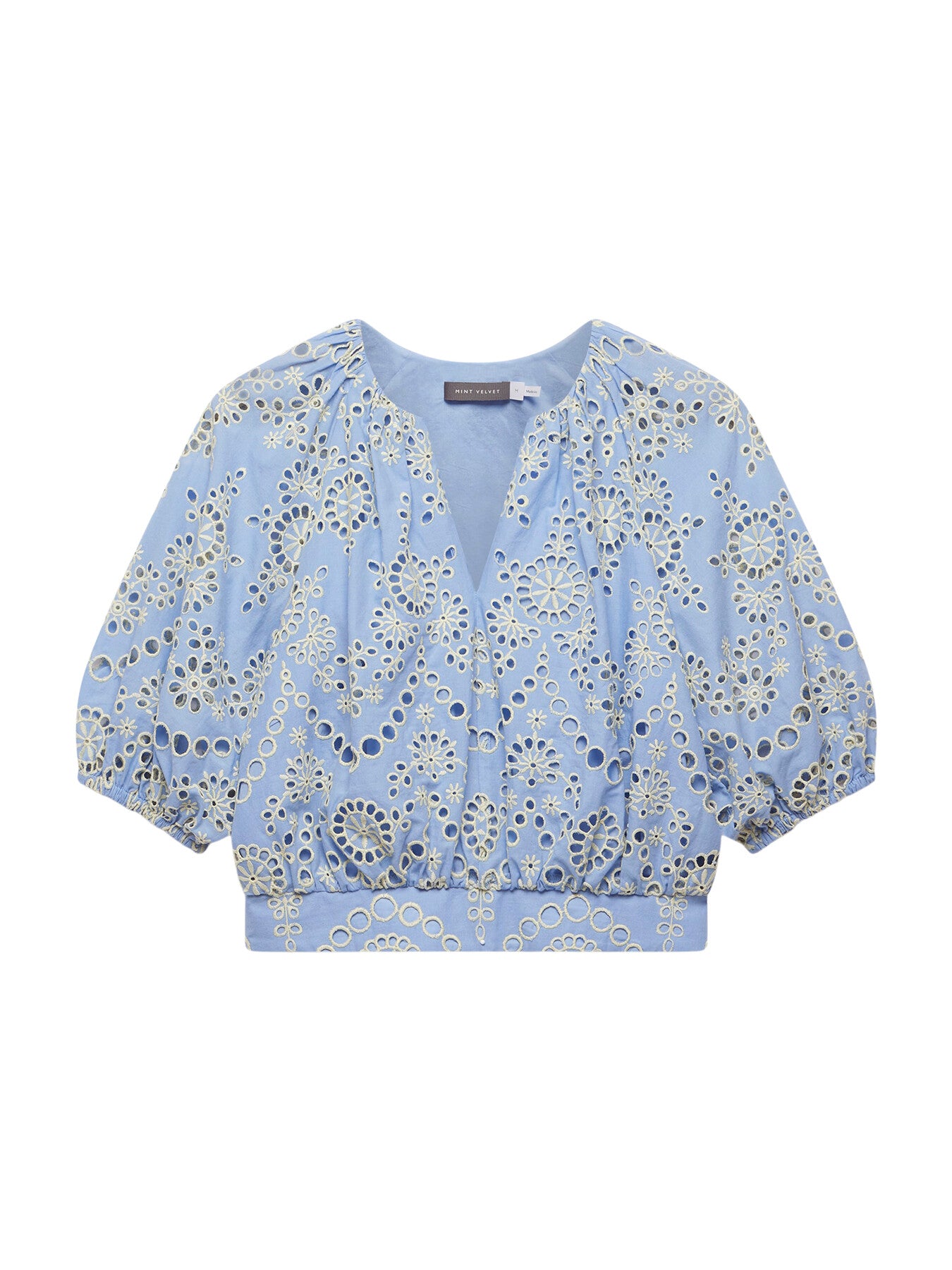 Broderie Puff Sleeve Top