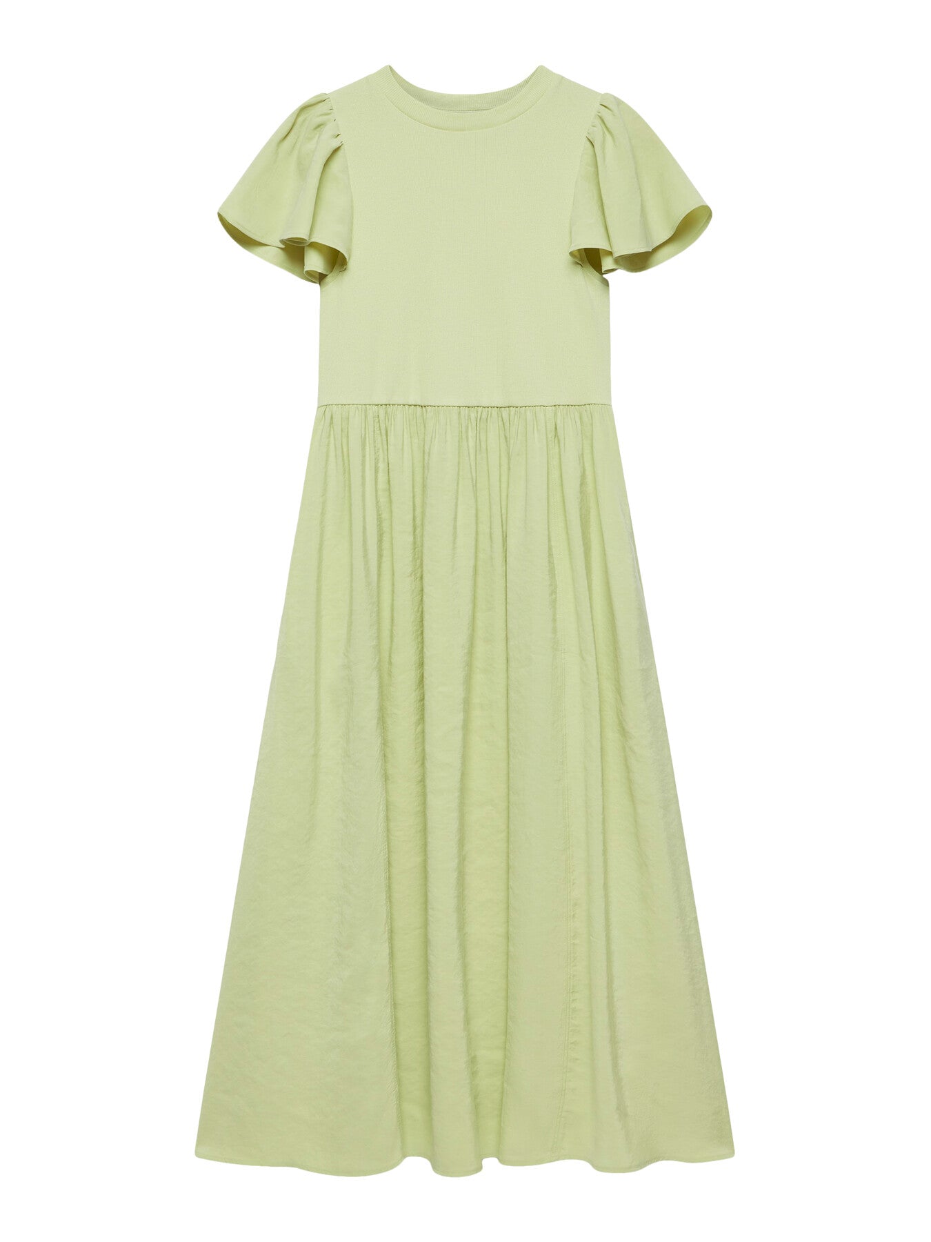 Jersey Ruffle Midi Dress