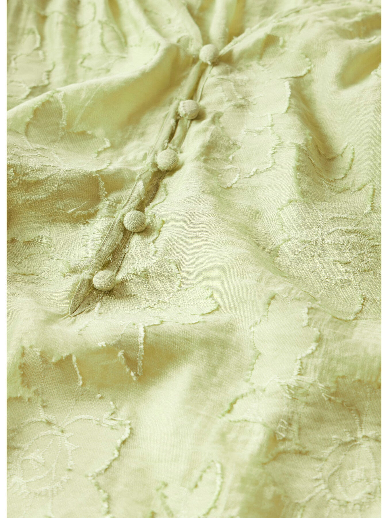 Jacquard Ruffle Blouse