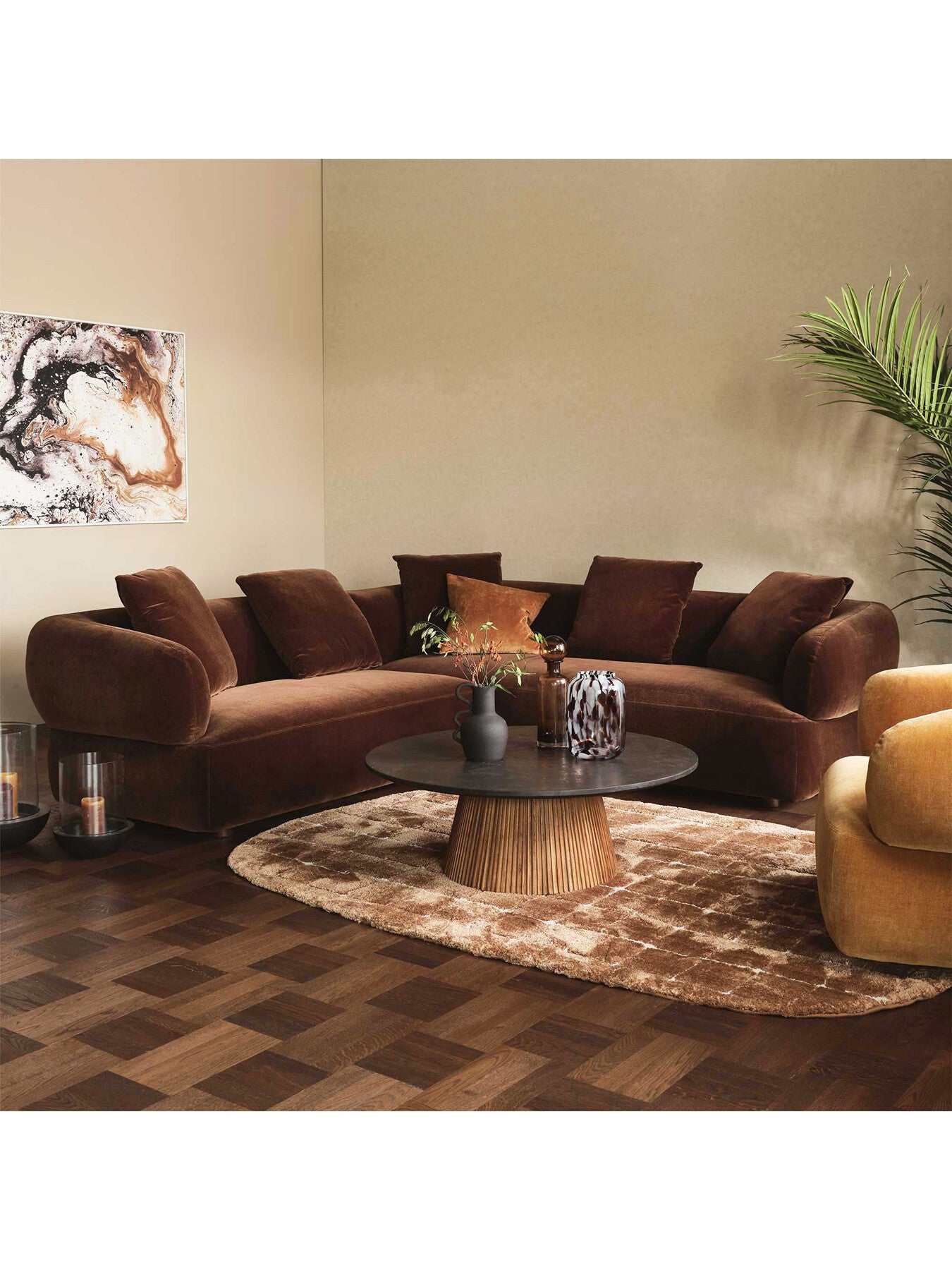 Blume Fabric Corner Sofa