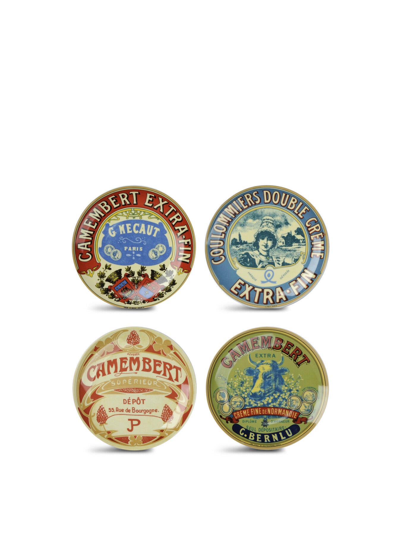 Set of 4 Classic Camembert Plates