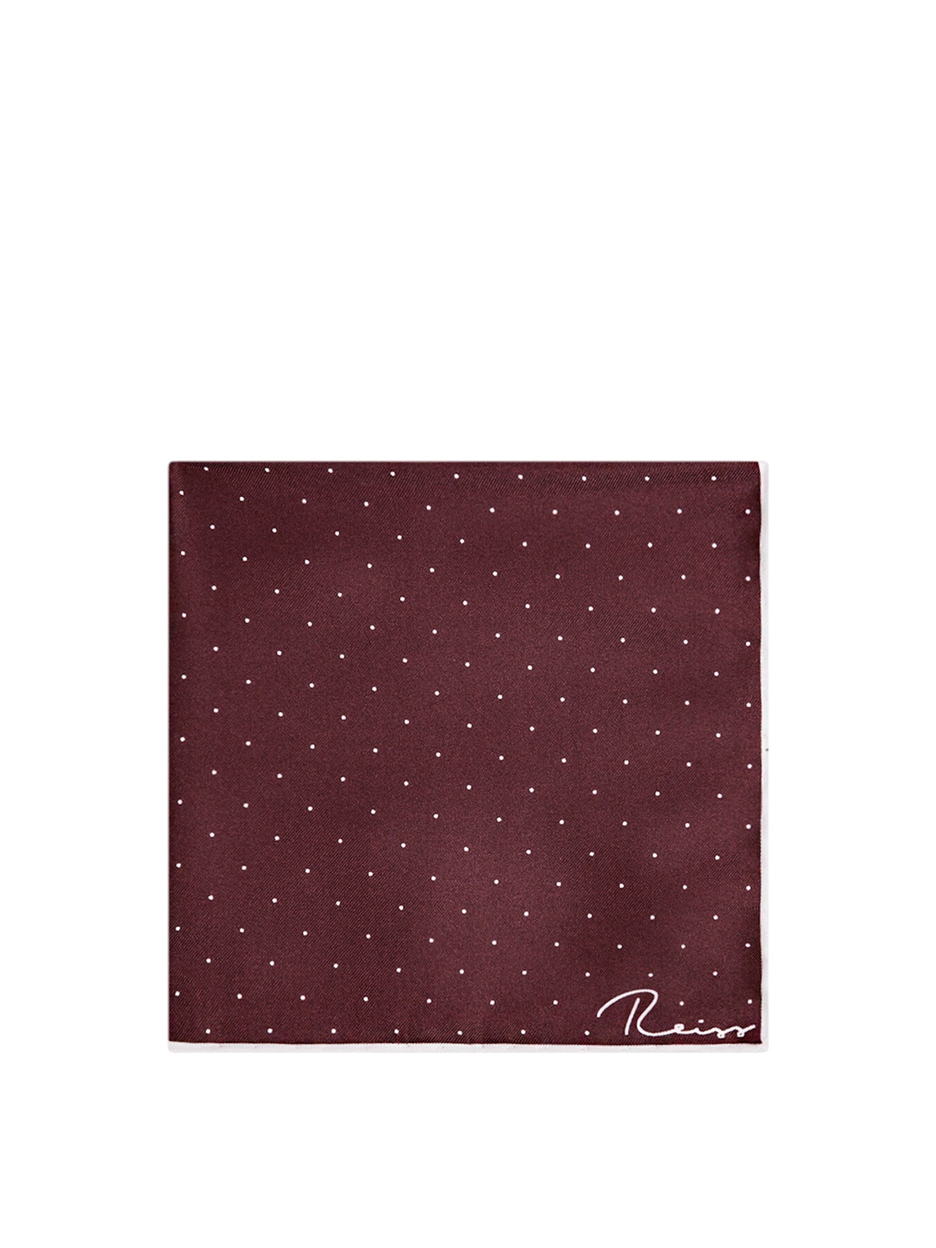 Deep RedLiam Polka Dot Silk Pocket Square