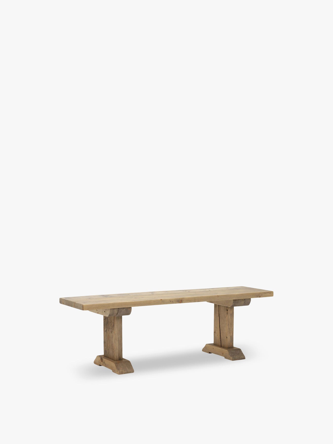 Newsham Reclaimed Wood Bench, Waxed Finish