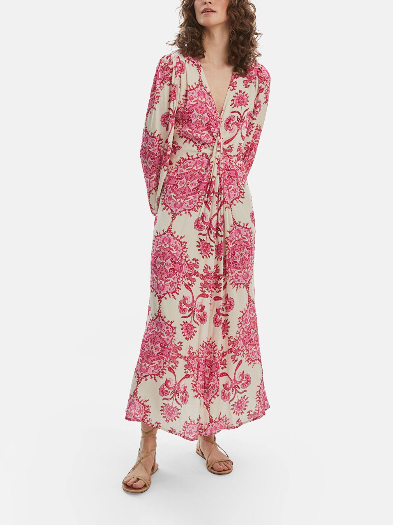 Printed Knot Midi Dess