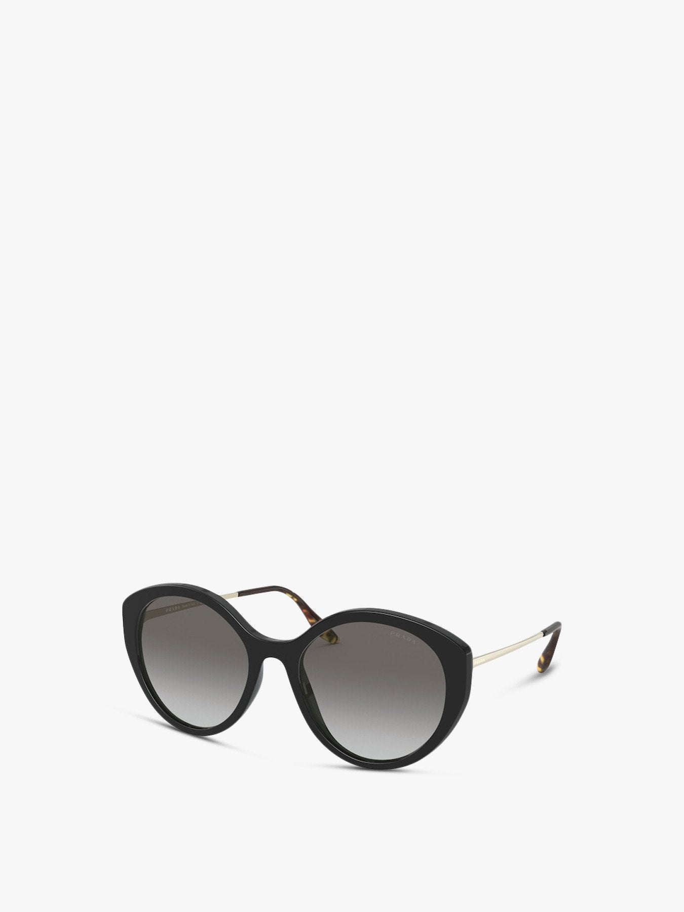 Cat-Eye Acetate Metal Temple Sunglasses