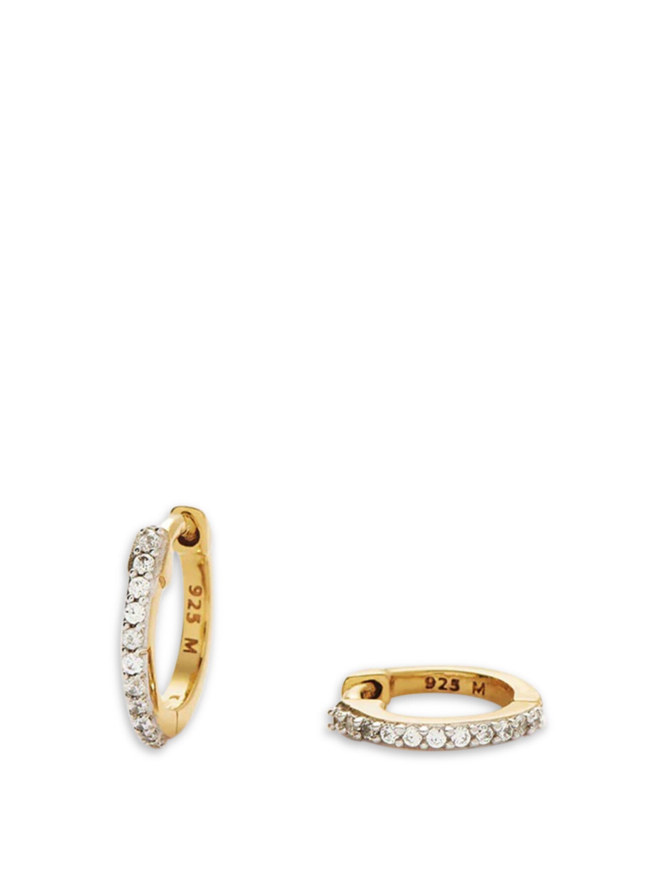Pave Huggie Pair