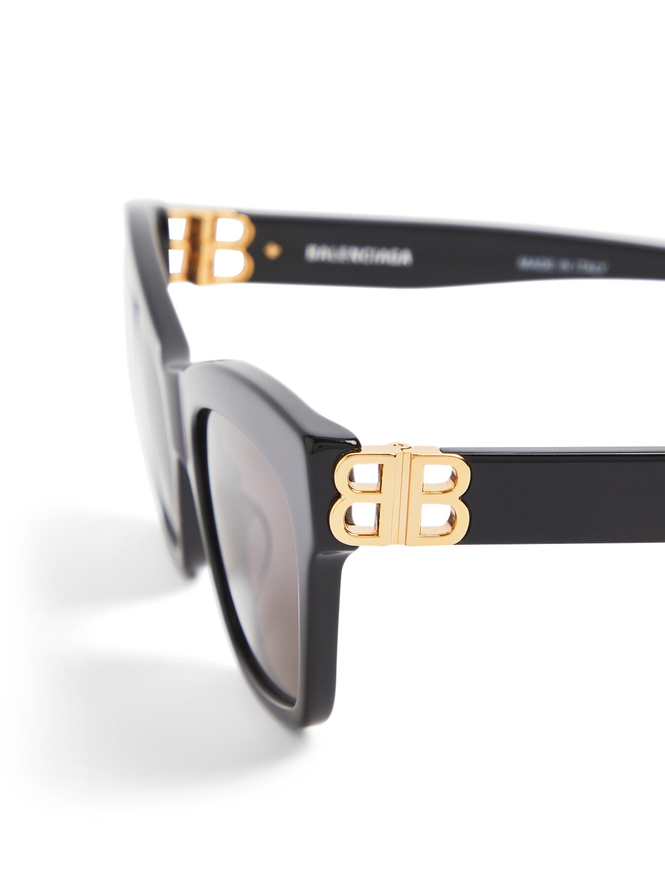 Square Butterfly Logo Arm Acetate Sunglasses