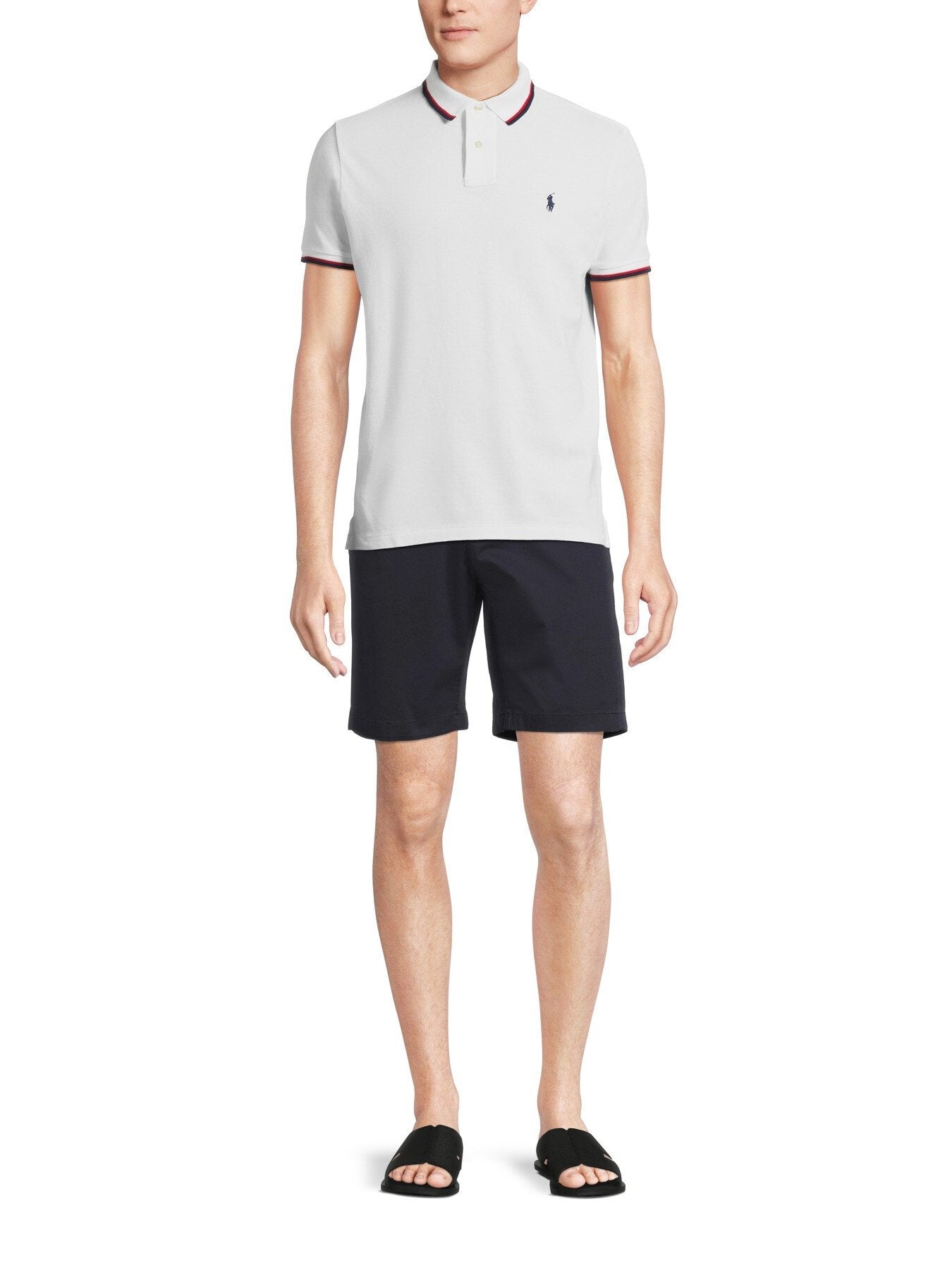 Mesh Tipped Short Sleeve Custom Fit Polo Shirt