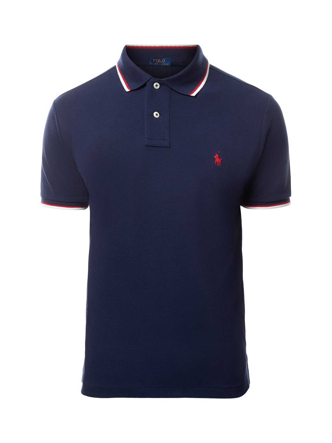 Tipped Collar Polo Top