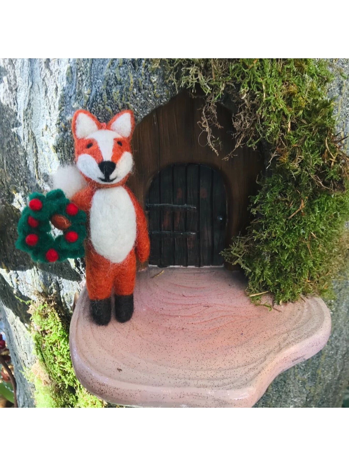 Handmade Felt Finley the Festive Fox Hanging Decoration
