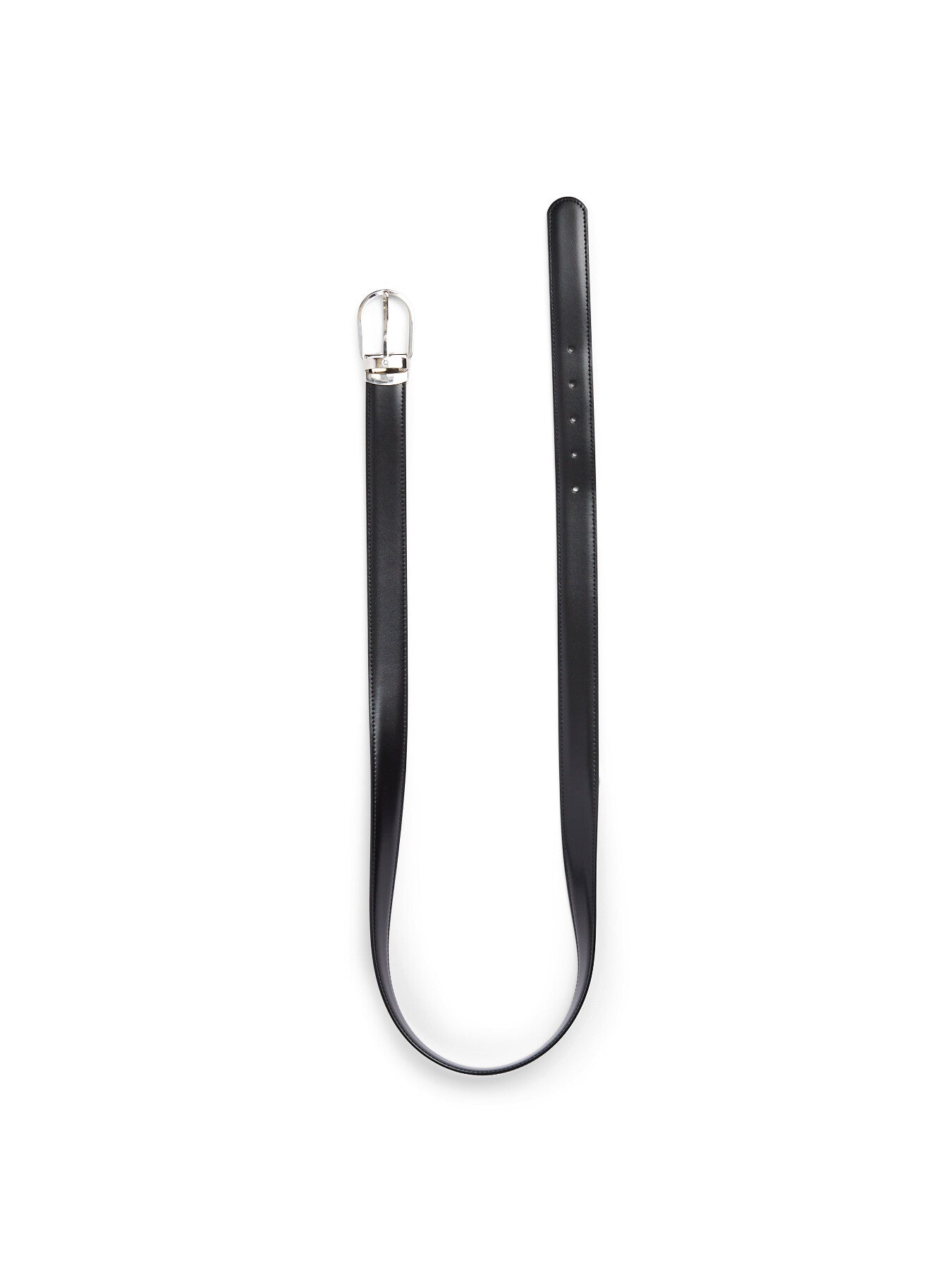 Horseshoe Shiny Palladium Finish Pin Buckle Belt