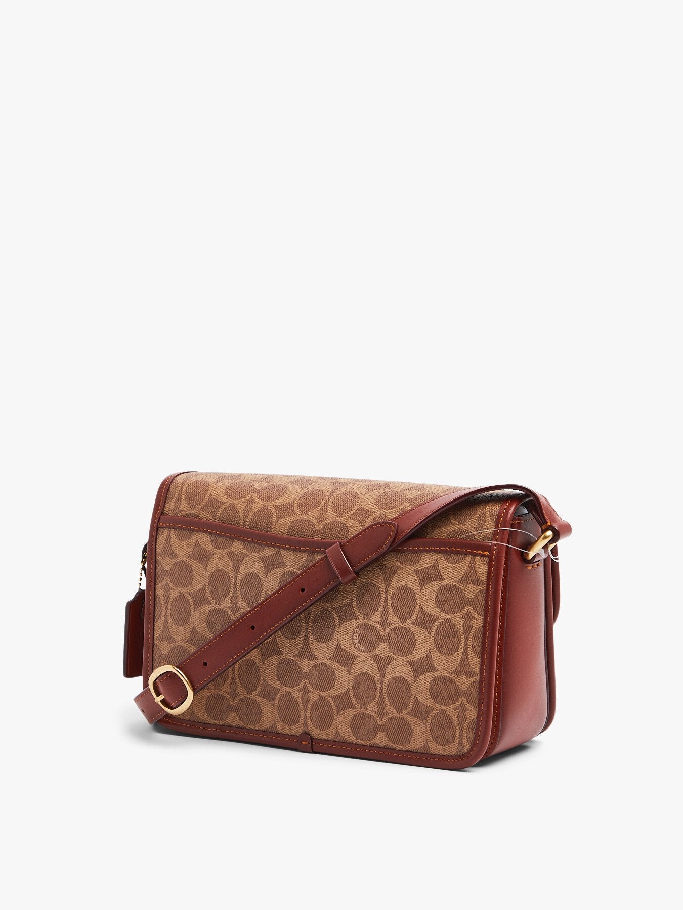 Studio Shoulder Bag In Signature Canvas Tan Rust