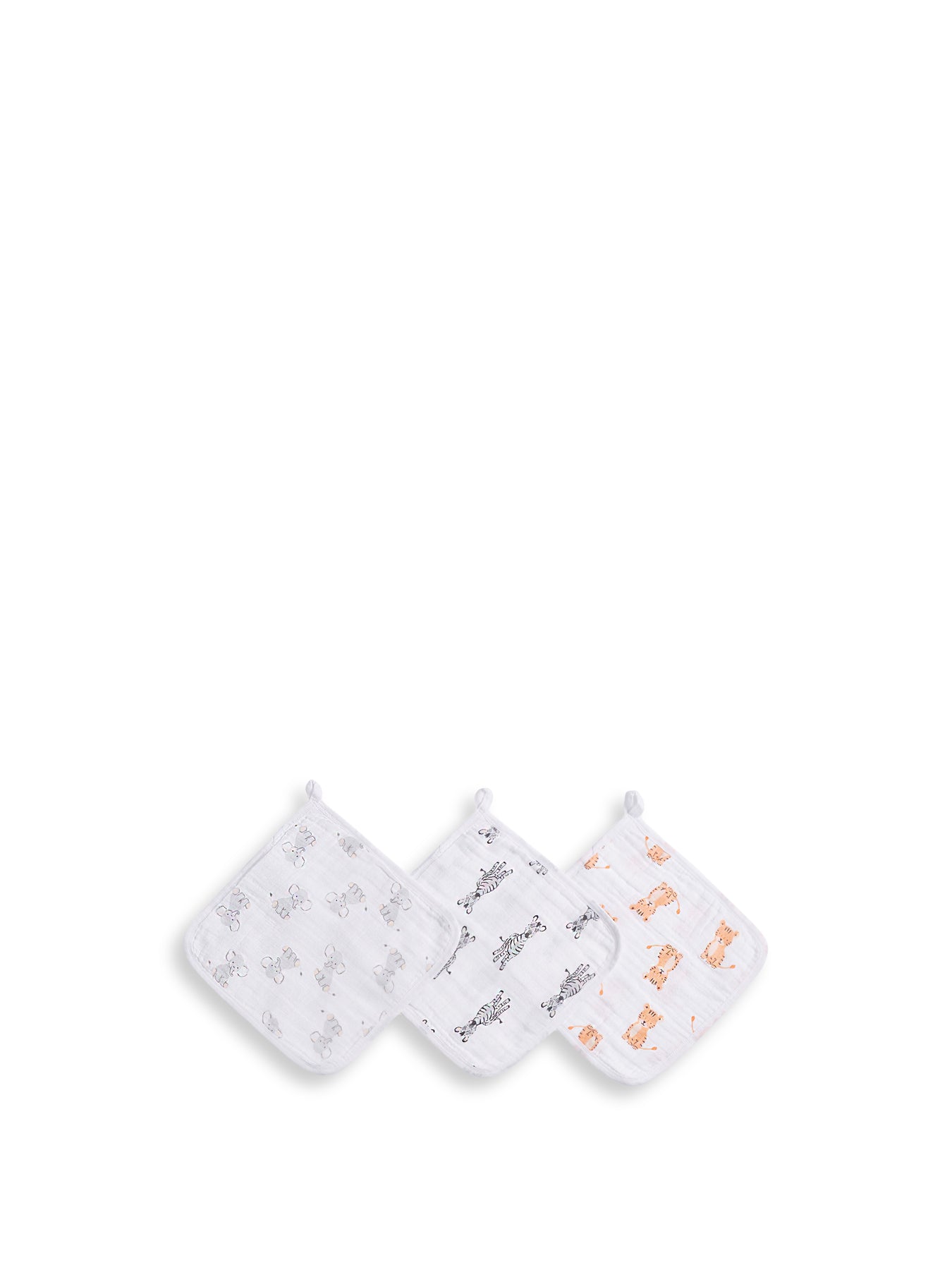 Mutli 3 Pack Cotton Safari Babes Washcloth