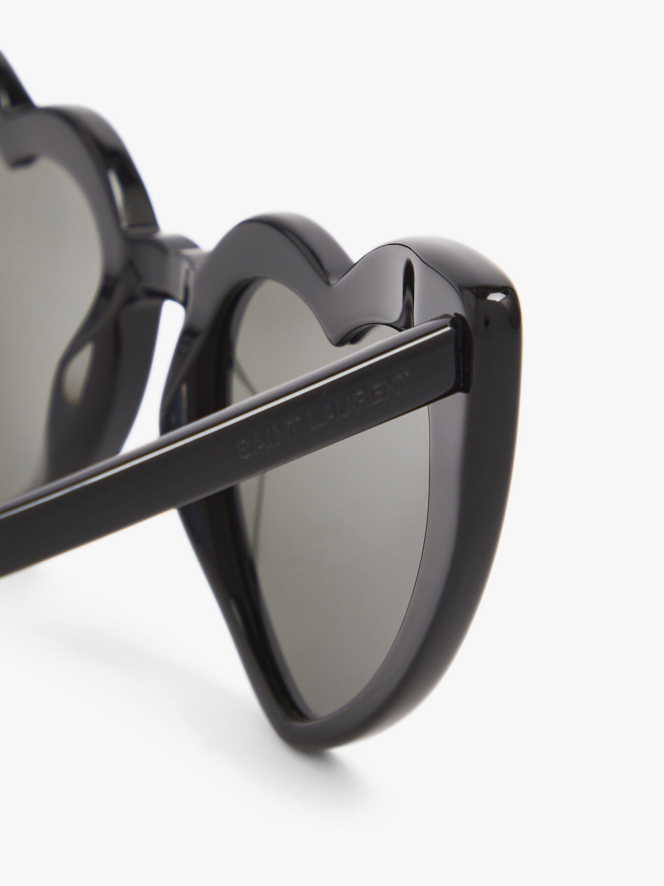 SL181 Lou Lou Oversized Heart Shaped Black Sunglasses