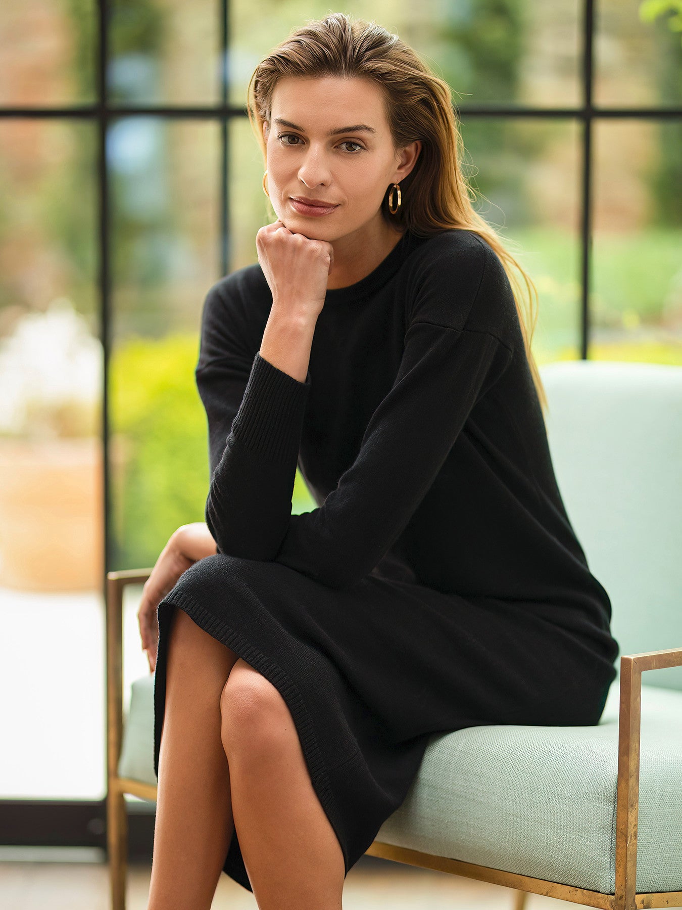 Cashmere Crew Neck Dress