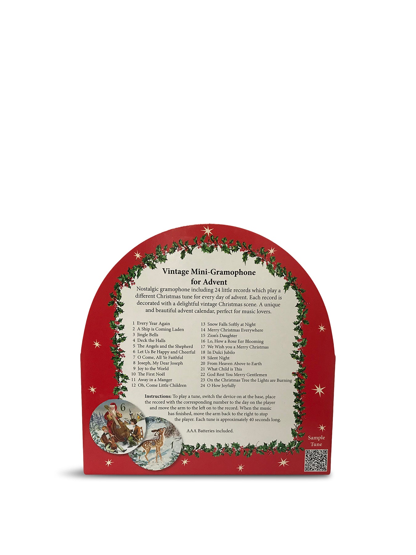 Vintage Gramophone Advent Vinyl Calendar