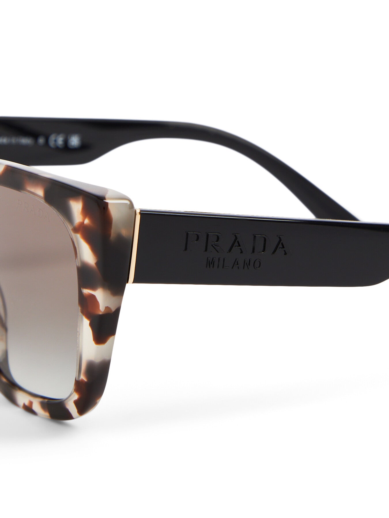 Oversized Cat Eye Contrast Arm Acetate Sunglasses
