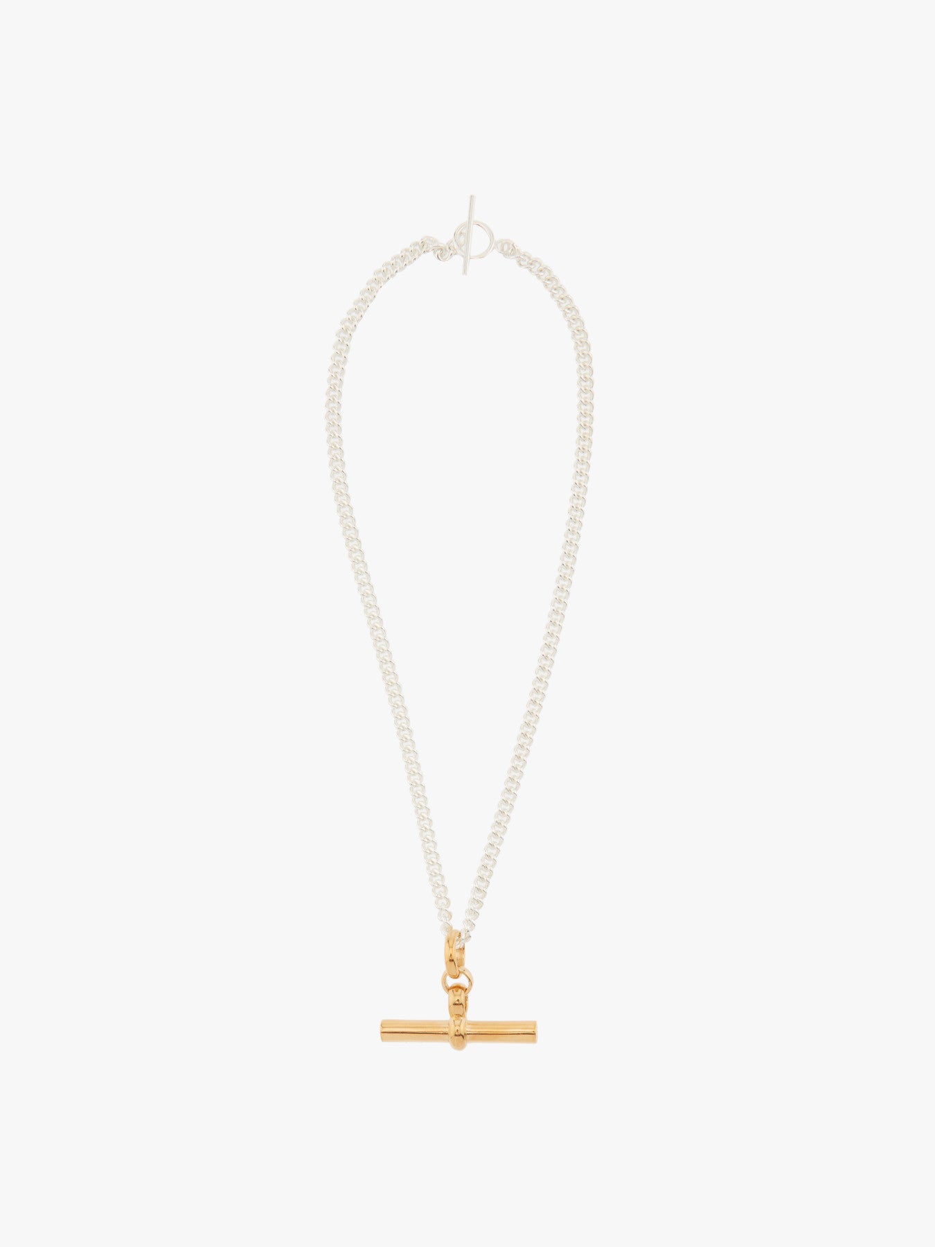 Giant T-Bar on Curb Chain Necklace