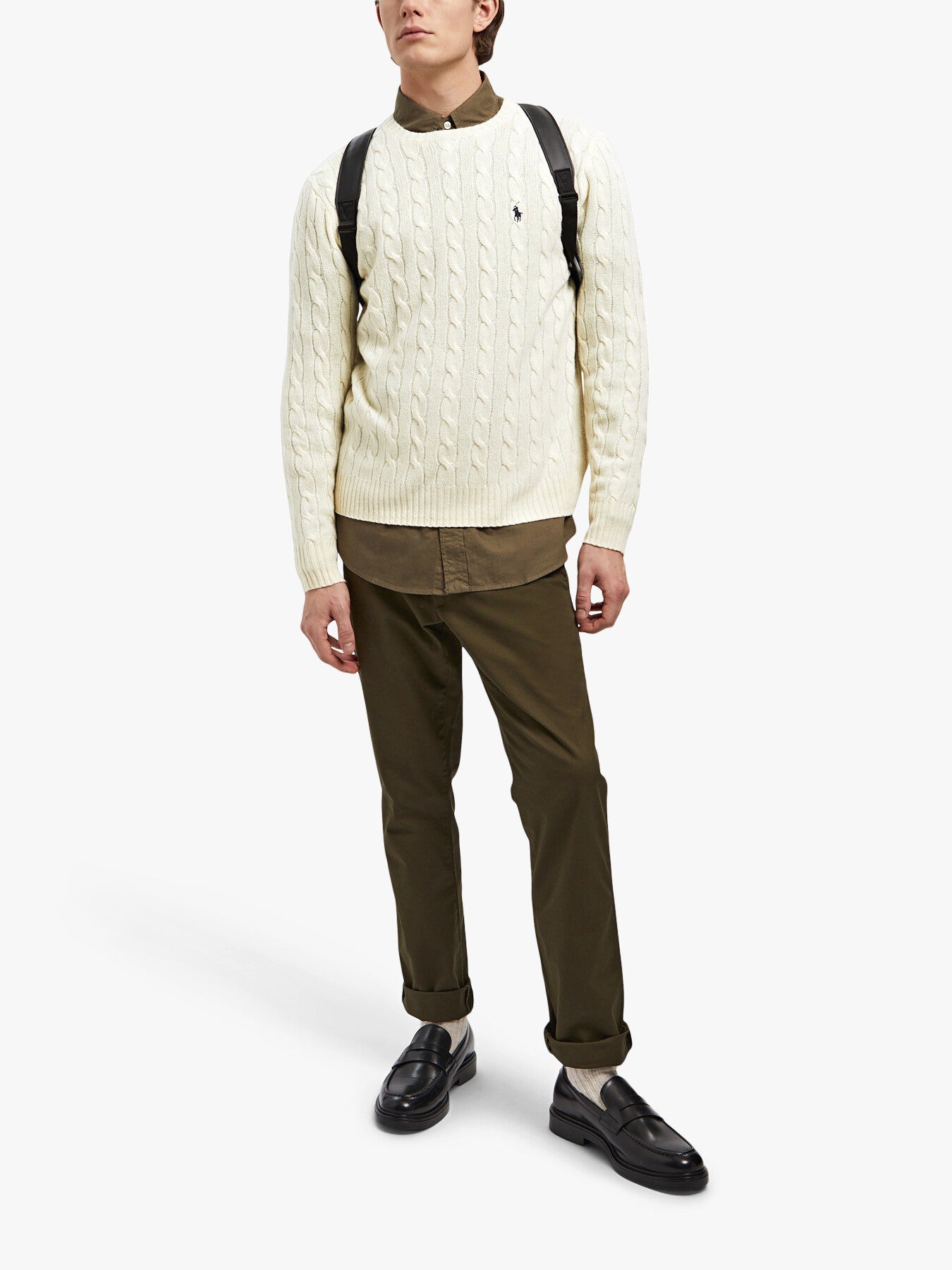 Cable Knit Wool Cashmere Sweater