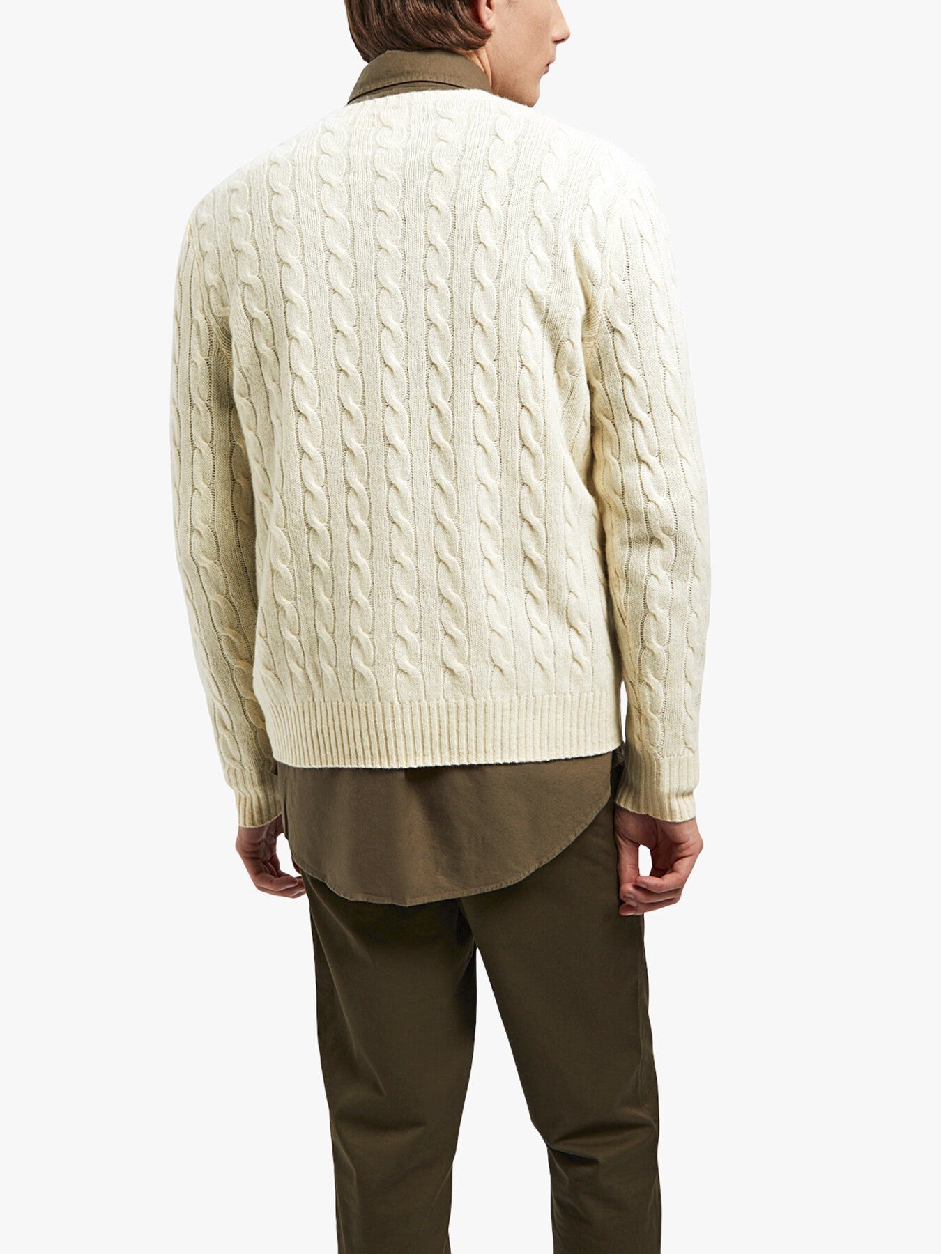 Cable Knit Wool Cashmere Sweater