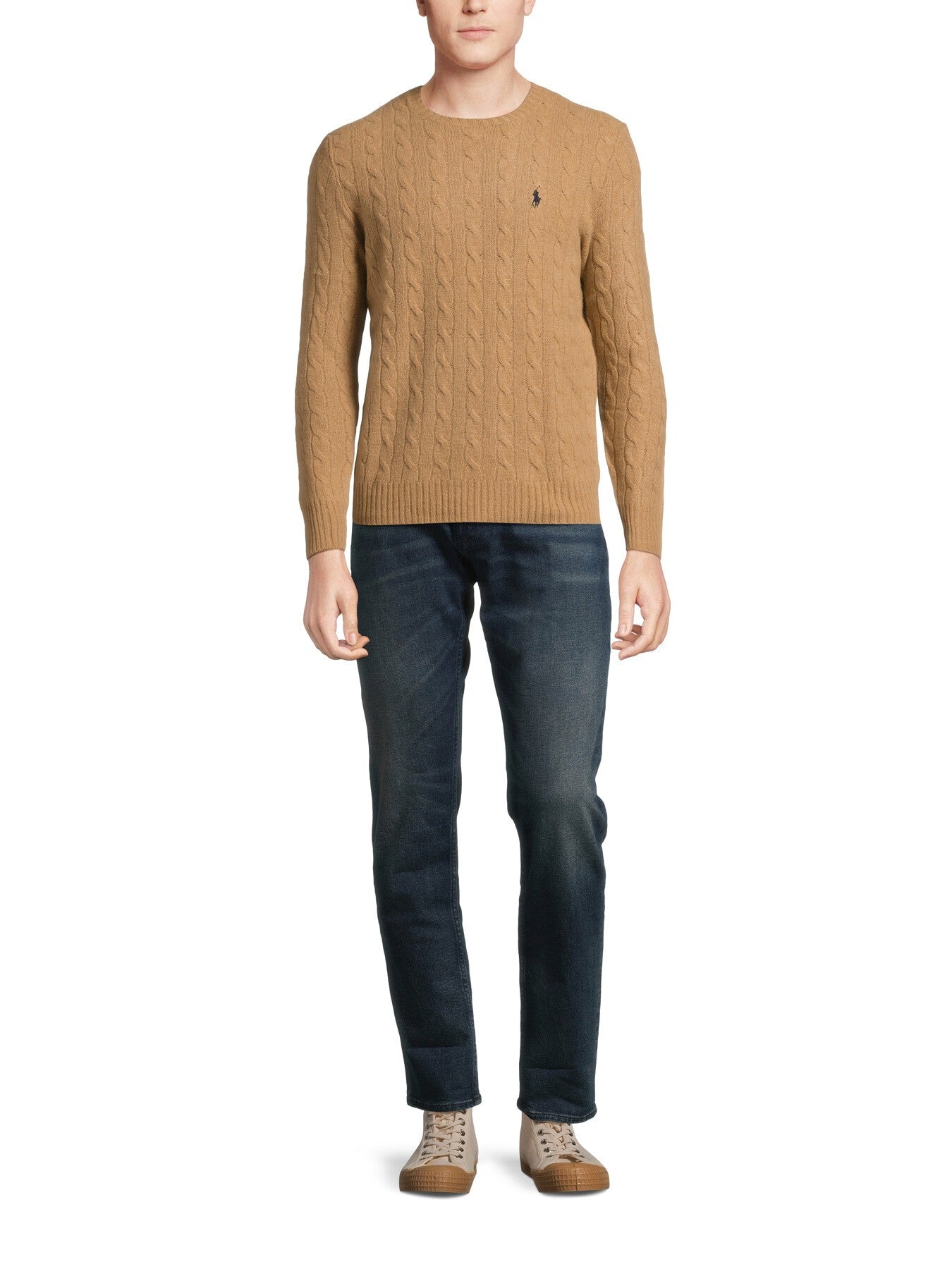 Cable Knit Wool Cashmere Sweater