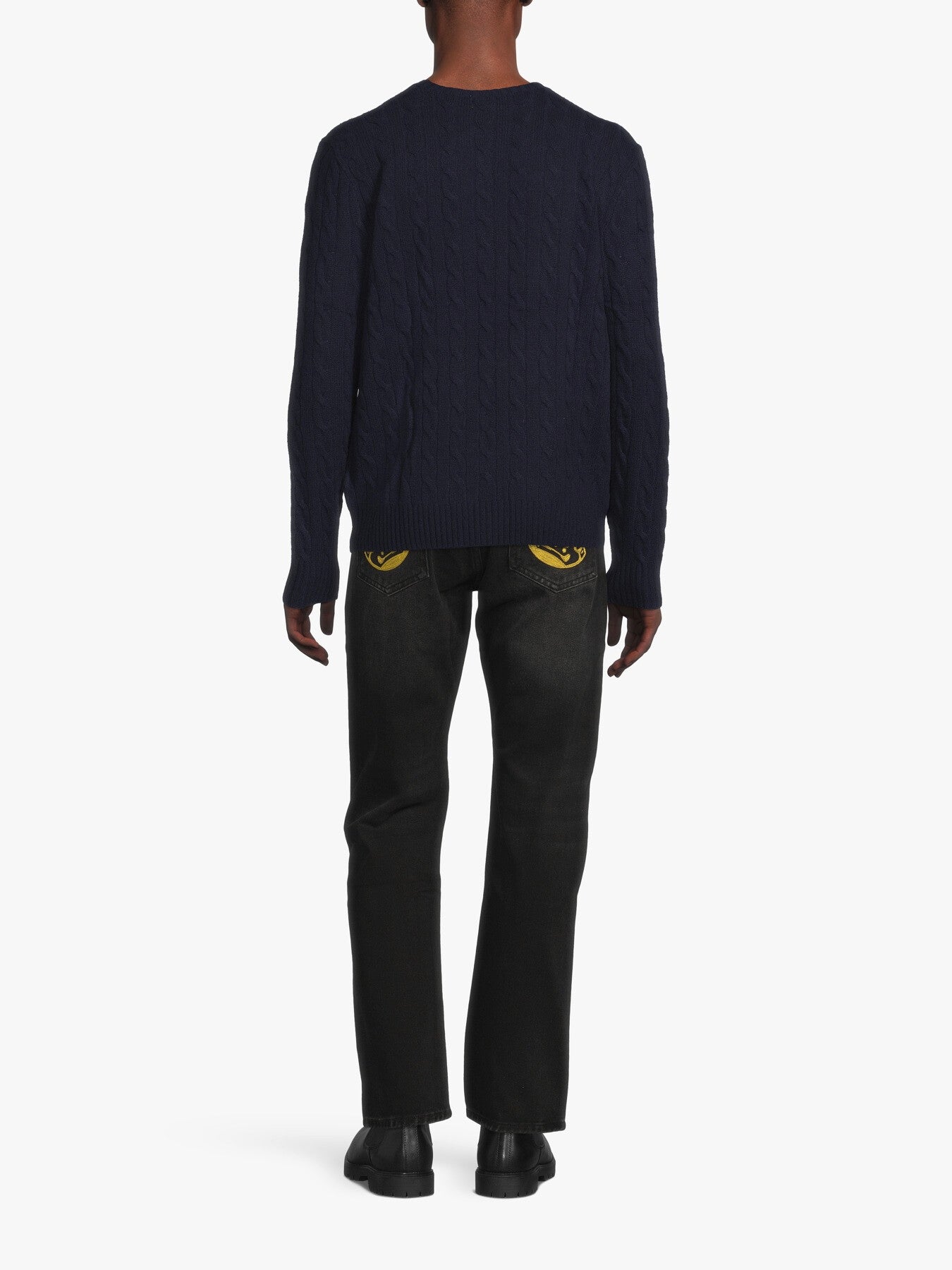 Cable Knit Wool Cashmere Sweater
