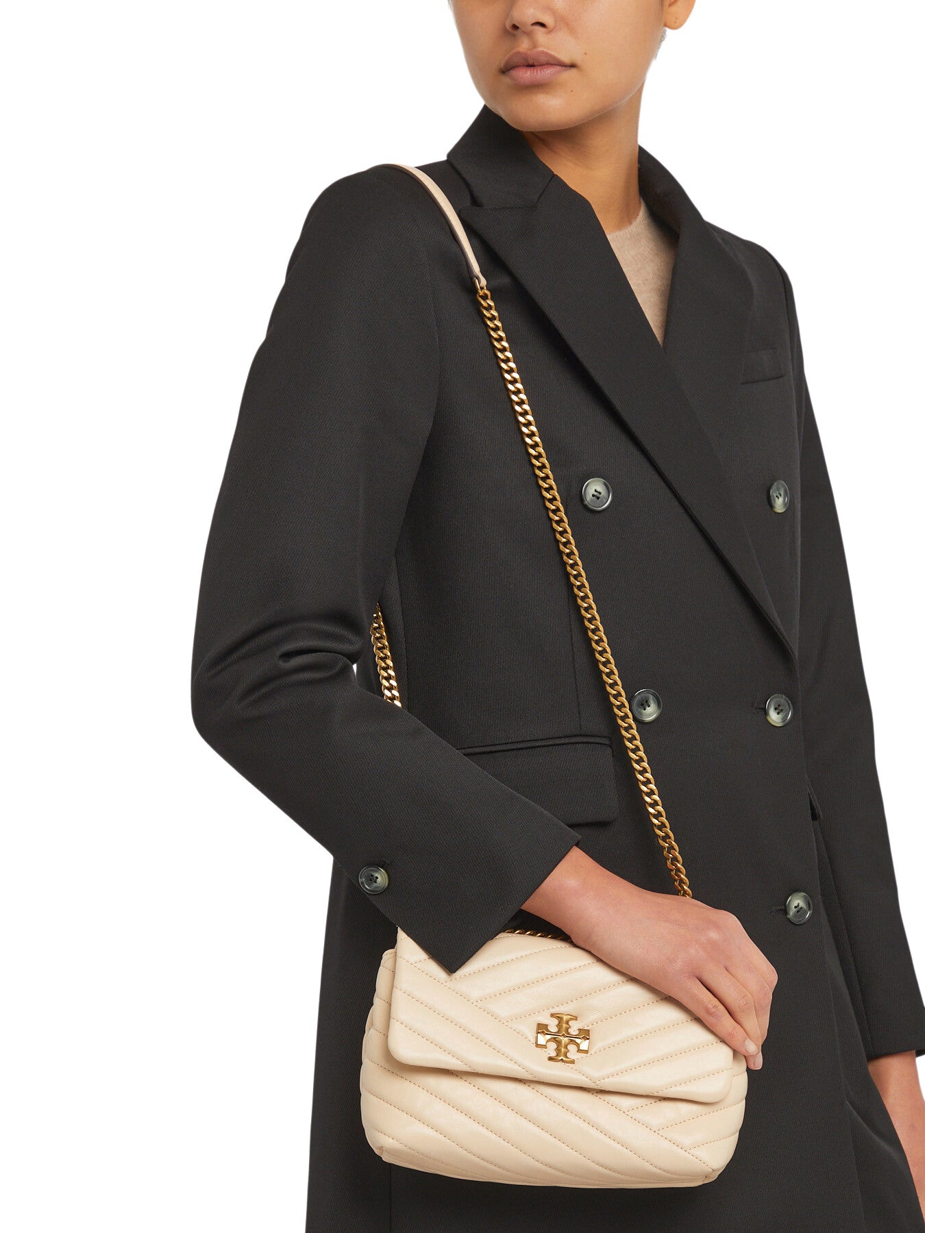 Kira Chevron Small Covertible Shoulder Bag