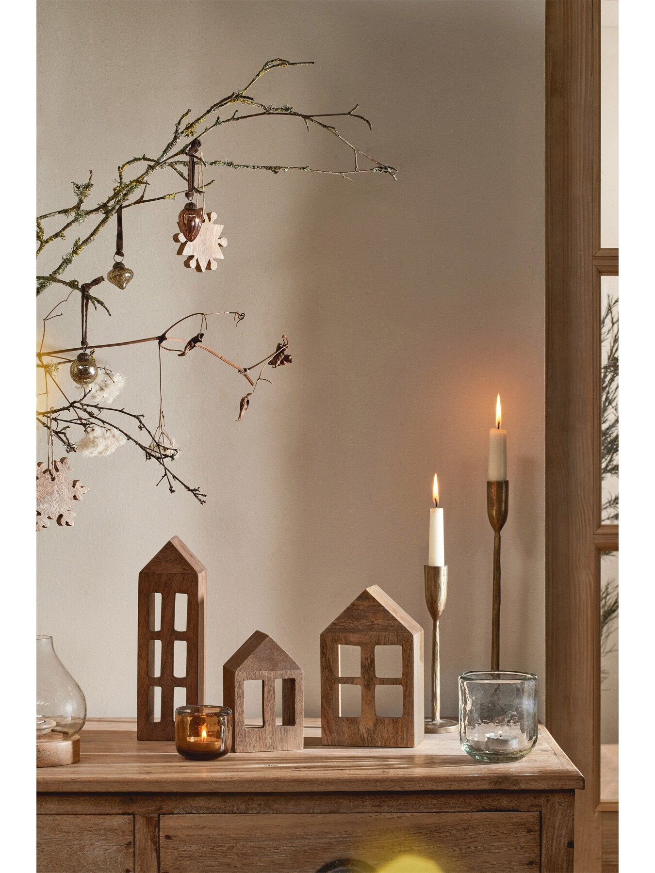 Mbata Medium Brass Candlestick