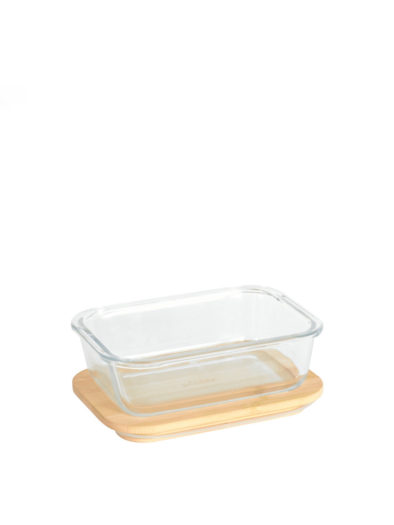 Rectangular Glass Food Storage Container with Bamboo Lid 650ml