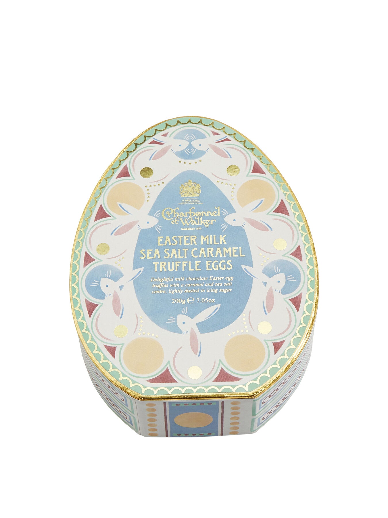 Milk Sea Salt Caramel Egg Shaped Truffles in Egg Shaped Box 200g