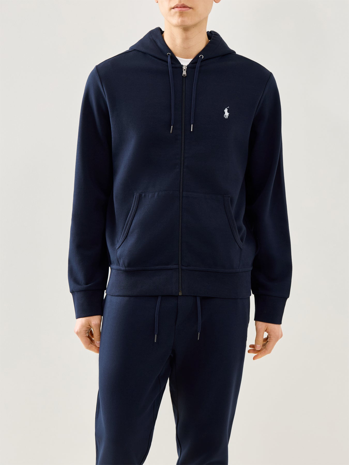 Double Knit Zip Up Hoodie Aviator Navy