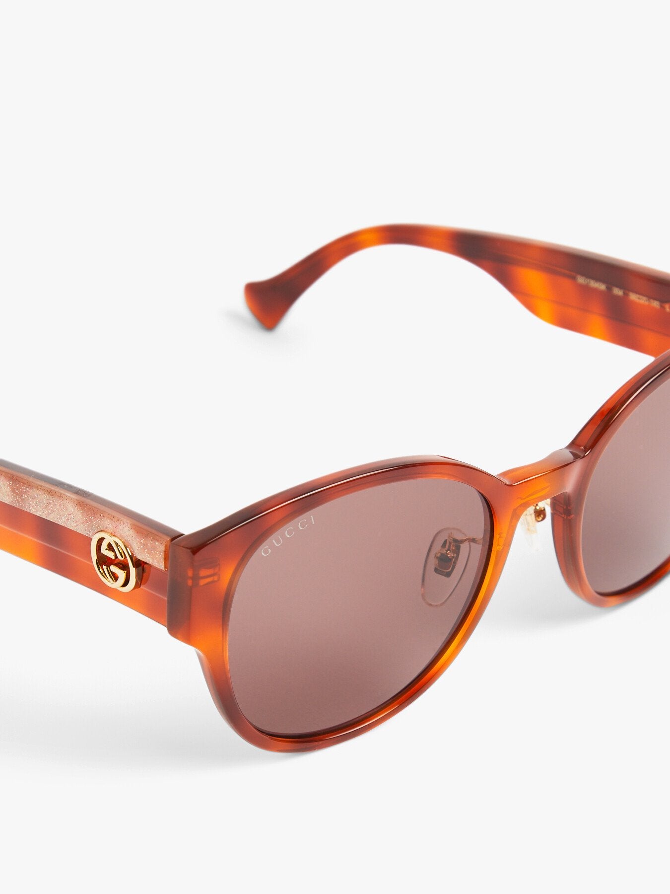Gucci Stripe Recycled Acetate Round Sunglasses