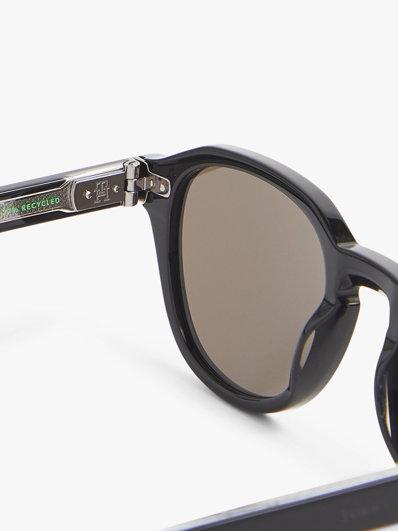 TH 1970S Mens Round Acetate Sunglasses