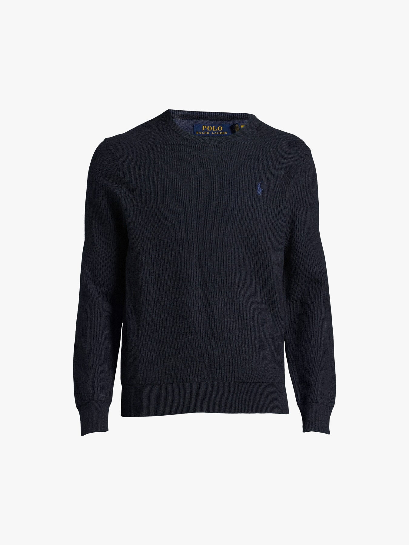 Textured Cotton Crewneck Sweater
