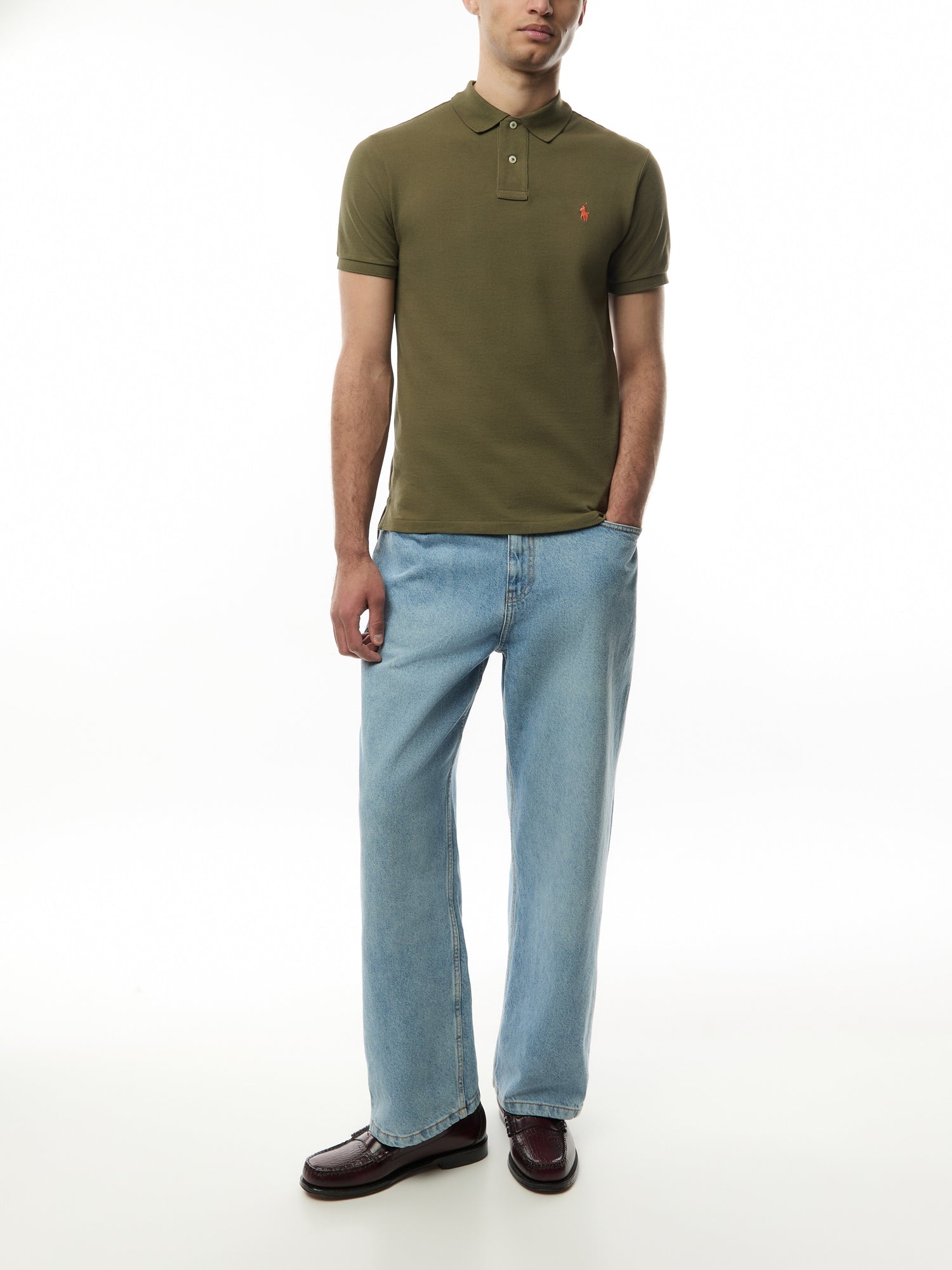 Mesh Slim Fit Polo Shirt