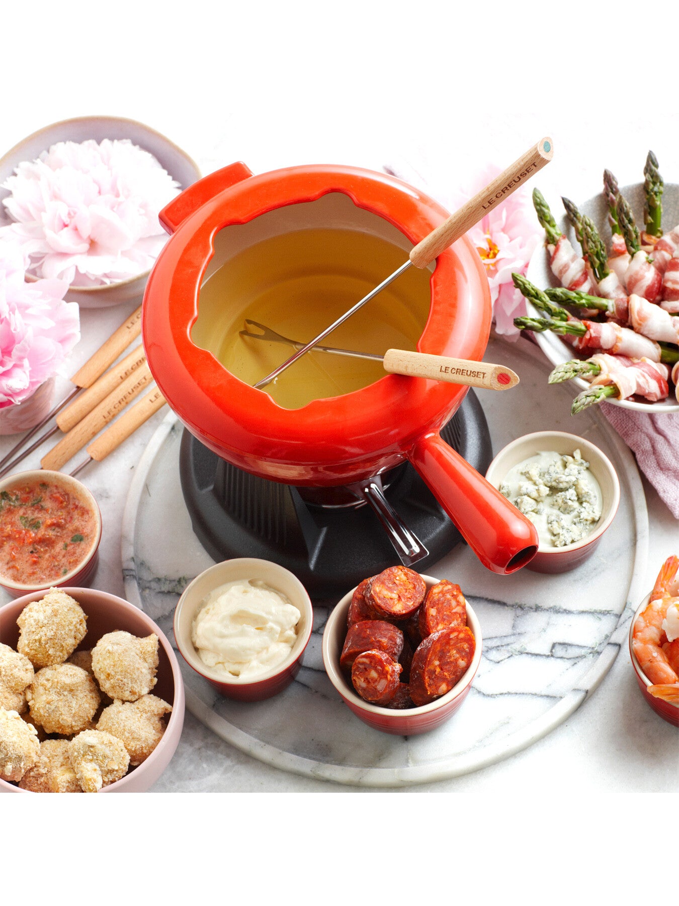 Le Creuset Mode Fondue Set Cerise Fenwick - Main Image