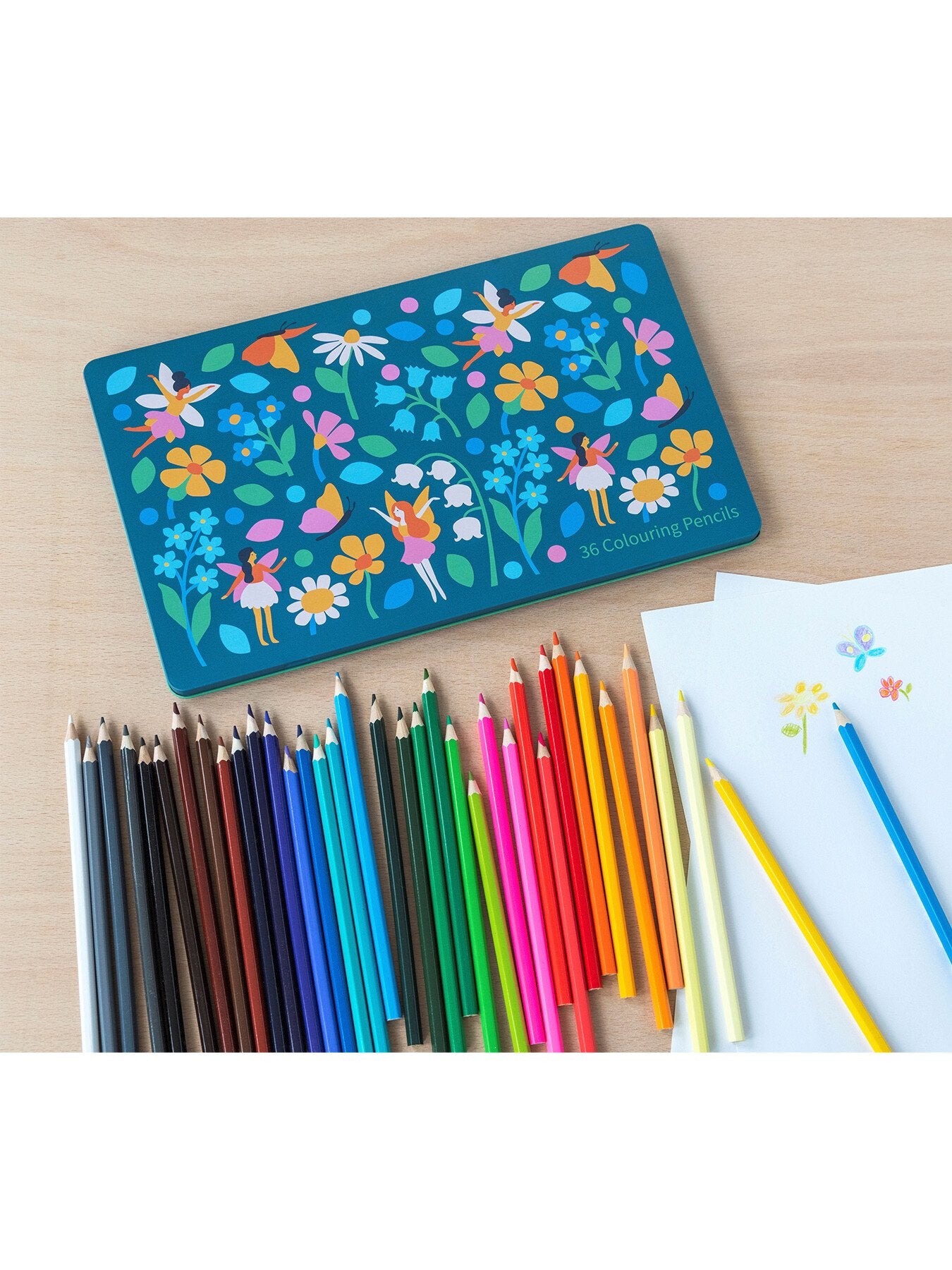 Garden Fairies Colouring Pencils Tin
