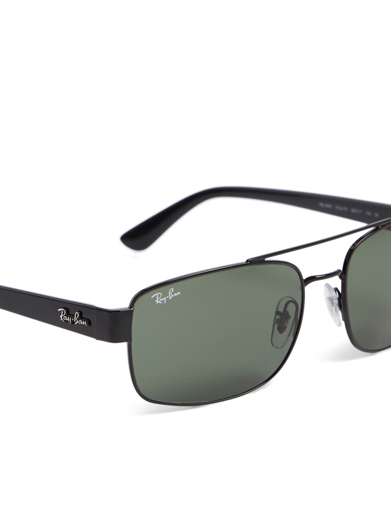 RB3687 Metal Double Bridge Square Sunglasses