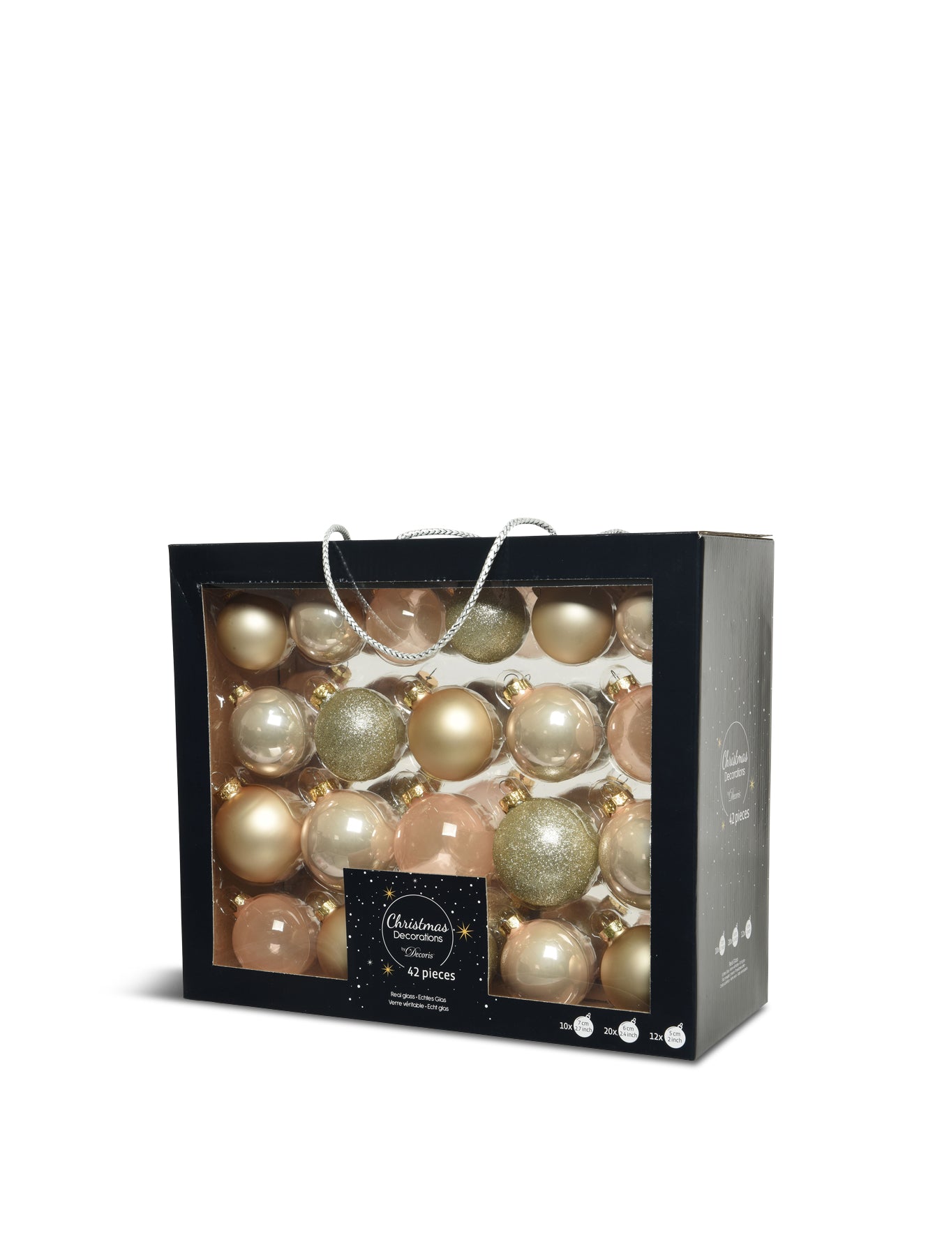 Baubles Glass Pearl Glitter Multipack