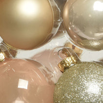 Baubles Glass Pearl Glitter Multipack
