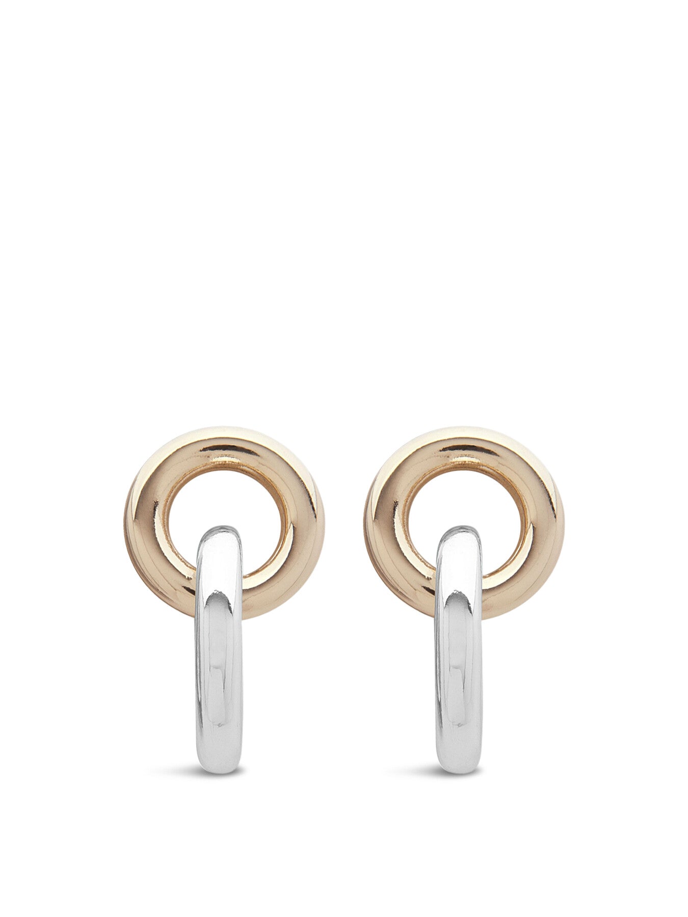 Lauren Ralph Lauren Two Tone Circle Link Drop Earrings