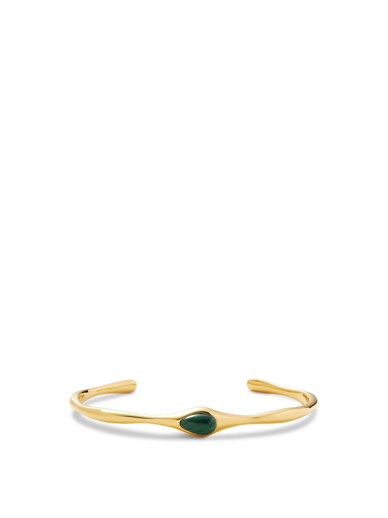 Organic Shape Green Malachite Cuff