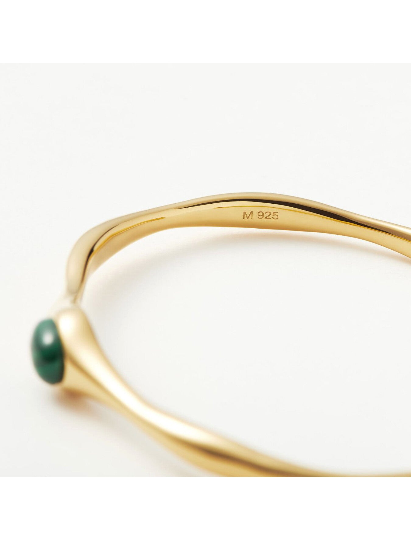 Organic Shape Green Malachite Cuff