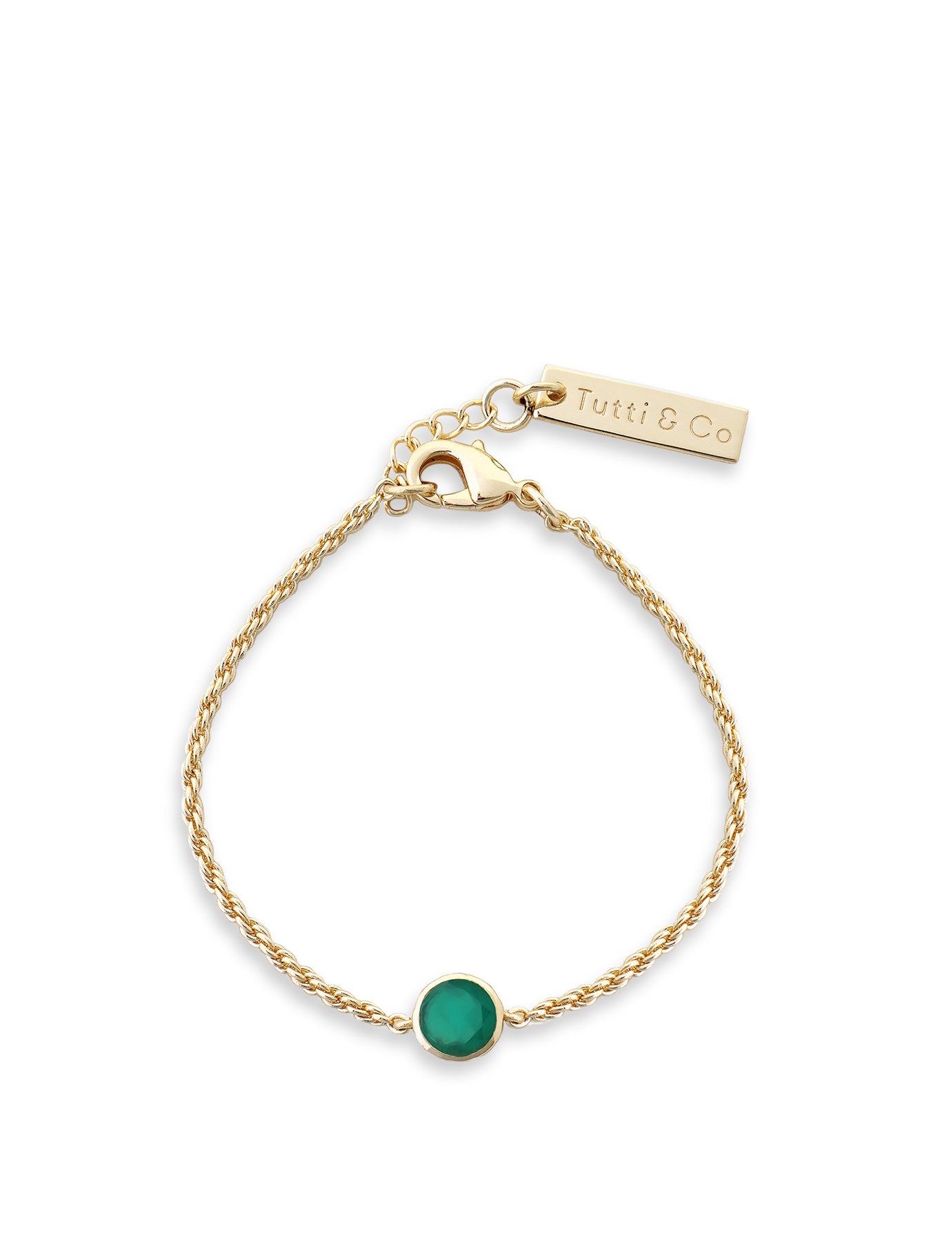 Green Onyx Birthstone Bracelet