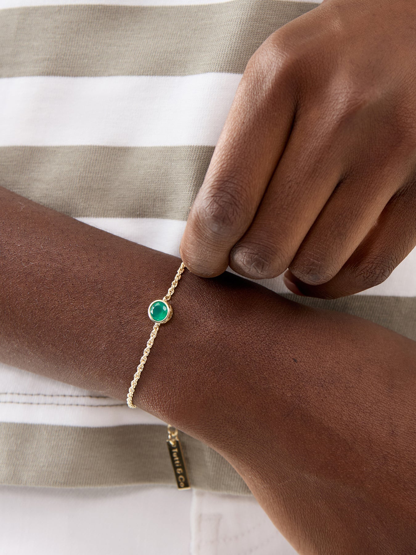 Green Onyx Birthstone Bracelet
