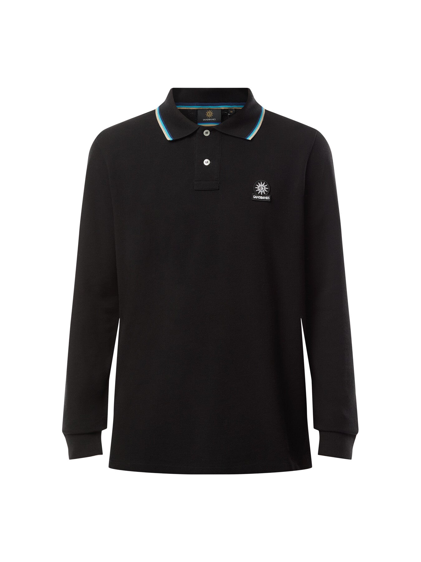 Badge Long Sleeve Polo Shirt