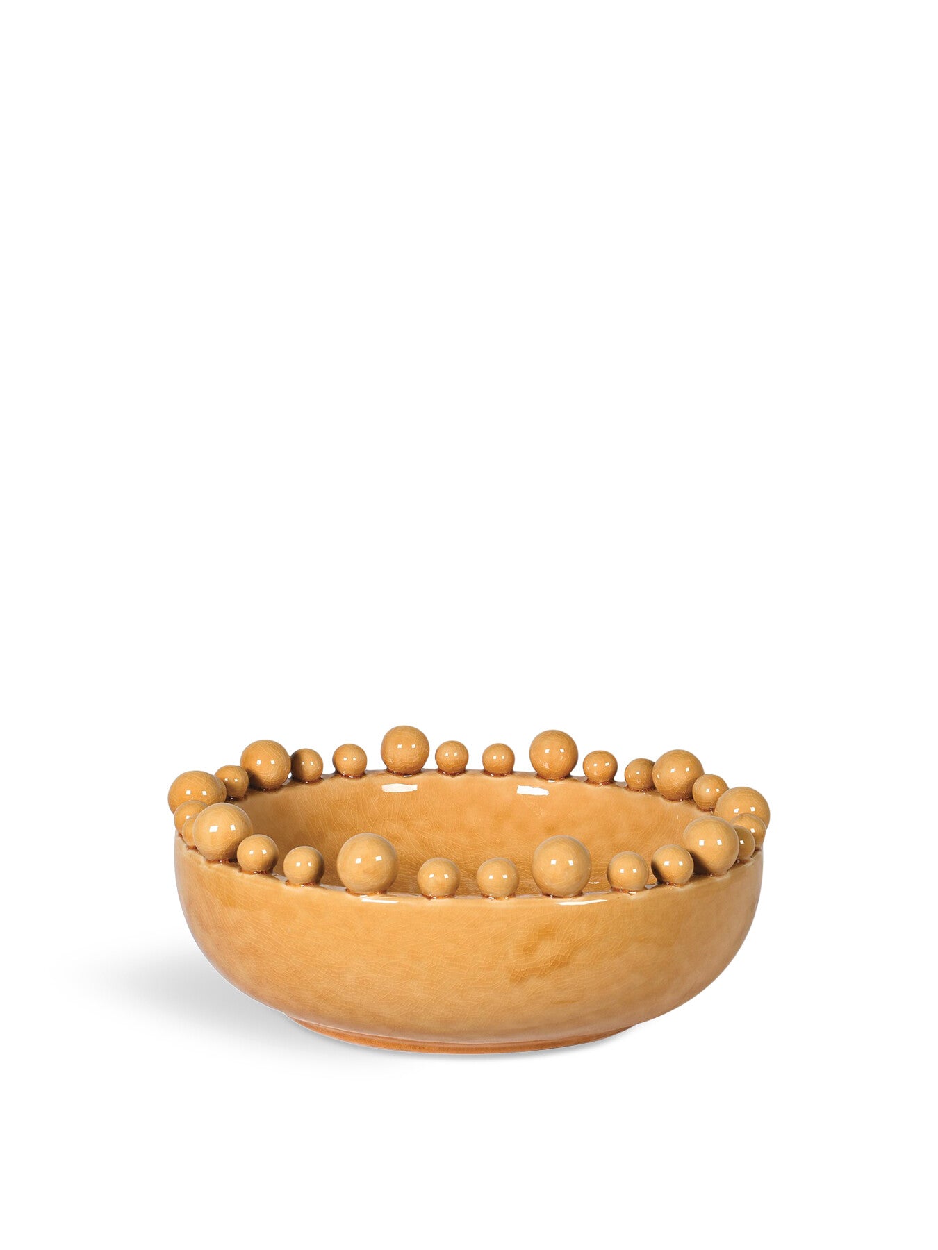 Mustard Bobble Edged Bowl