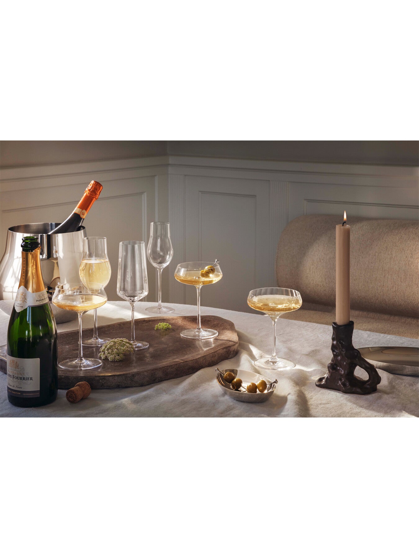 Sky Champagne Flute Glass Set of 6
